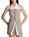 Kenneth Cole Strapless Vest With Removeable Halter In Gray
