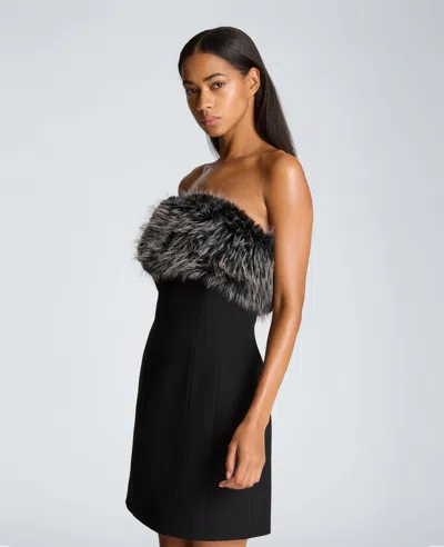 Kenneth Cole Strapless Hourglass Mini Dress In Black