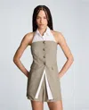 Kenneth Cole Strapless Vest With Removeable Halter In Multi