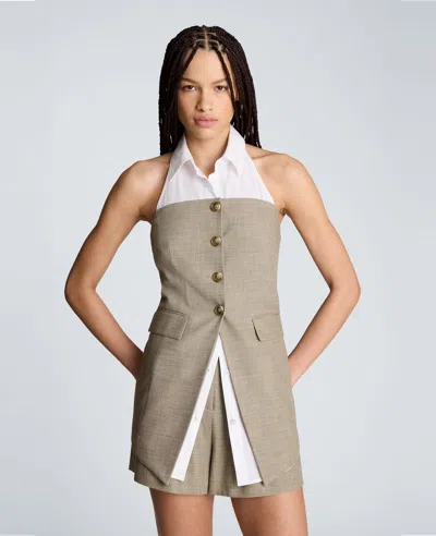 Kenneth Cole Strapless Vest With Removeable Halter