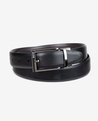 Kenneth Cole Stretch Feather Edge Reversible Dress Belt In Black