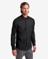 Kenneth Cole Stretch Print Button-down Shirt In Black