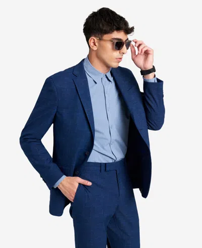 Kenneth Cole Stretch Slim-fit Nested Suit In Blue
