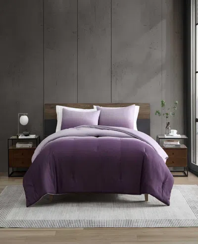 Kenneth Cole Subtle Ombre Comforter Set In Purple