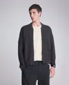 Kenneth Cole Sweater Bomber Jacket In Black