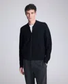 Kenneth Cole Sweater Bomber Jacket In Black
