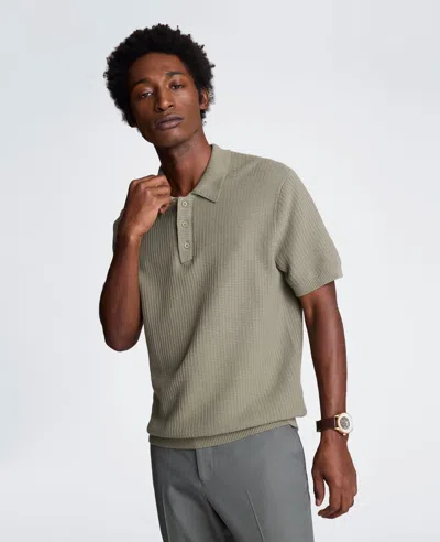 Kenneth Cole Sweater Polo In Green