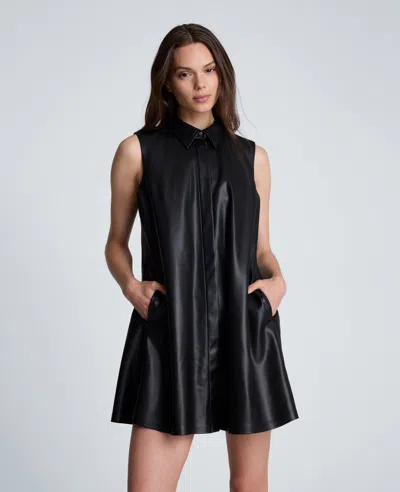 Kenneth Cole Swing Shirt Dress In Black