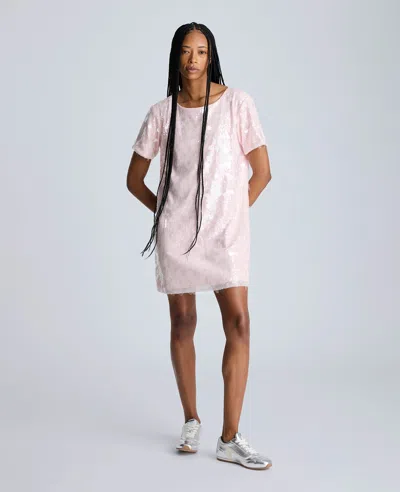 Kenneth Cole T-shirt Shift Dress In Rosé