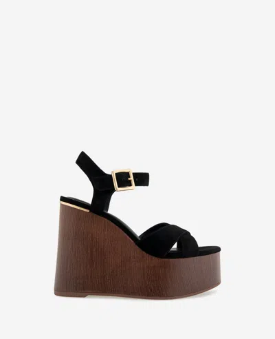 KENNETH COLE TAELYN SUEDE PLATFORM WEDGE SANDAL