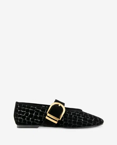 Kenneth Cole Tamarra Suede Ballet Flat In Black