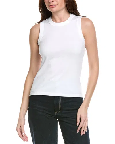 Kenneth Cole Crewneck Cotton Tank Top In White