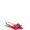 Kenneth Cole Tayla Patent Floral Appliqué Slingback In Red Patent