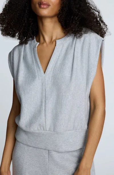 Kenneth Cole Terry Pleated Shoulder Top