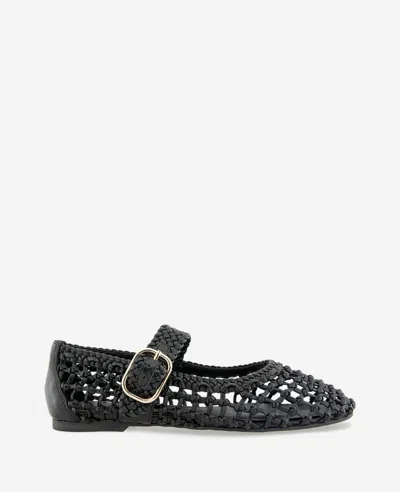 Kenneth Cole Tessa Woven Knotted Ballet Flat In Black