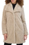 Kenneth Cole Textured Faux Fur Jacket In Ivory