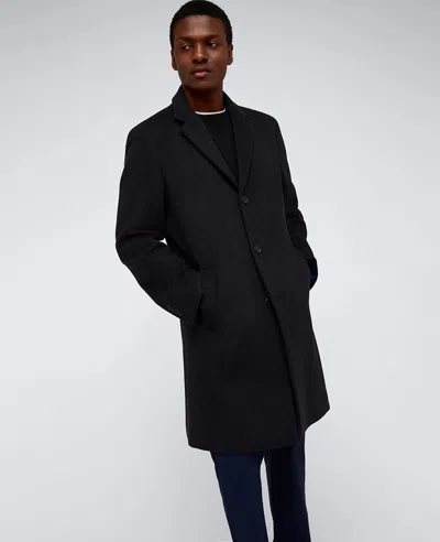 Kenneth Cole The Classic Fit Overcoat In Black