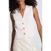 Kenneth Cole Three Button Vest In White