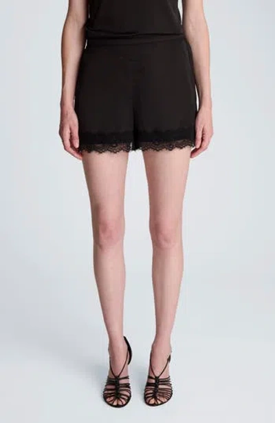 Kenneth Cole Tonal Lace Shorts In Black