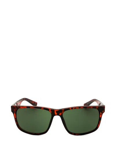 Kenneth Cole Tortoiseshell-effect Rectangle-frame Sunglasses In Brown