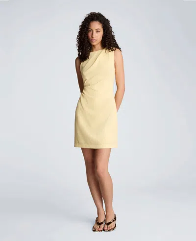 Kenneth Cole Tucked Waist Mini Dress In Yellow