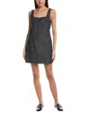 Kenneth Cole Twill Open Back Linen-blend Shift Dress