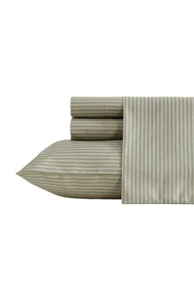 Kenneth Cole Twill Stripe Texture Sheet Set In Green