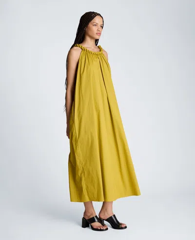 Kenneth Cole Twist Neck Maxi Dress In Green