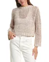 Kenneth Cole Two-tone Open Stitch Pullover In Gray