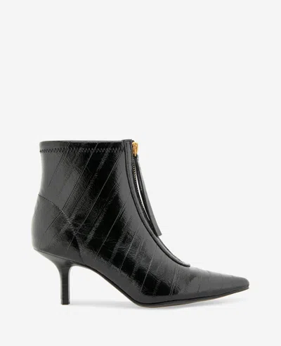 Kenneth Cole Udaya Embossed Eel Heel Bootie In Black