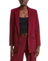 Kenneth Cole One-button Stretch Crepe Blazer In Red