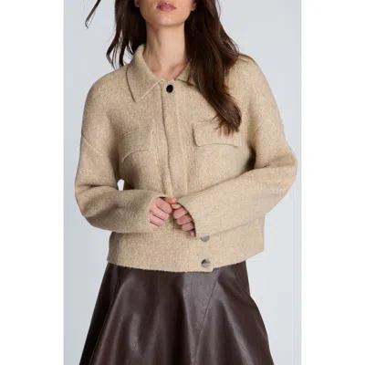 Kenneth Cole Utility Knit Jacket In Neutral