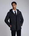 Kenneth Cole Utlilty Rain Hooded Jacket In Blue