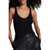 Kenneth Cole V-neck Knit Tank In Black