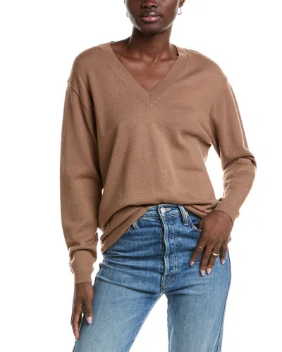 Kenneth Cole V-neck Sweater In Brown