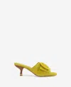 Kenneth Cole Valentina Sandal In Chartreuse Suede