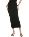 Kenneth Cole Variegated Rib Maxi Skirt In Black