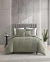 Kenneth Cole Variegated Waffle Comforter Set In Green