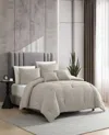 Kenneth Cole Variegated Waffle Comforter Set In Neutral
