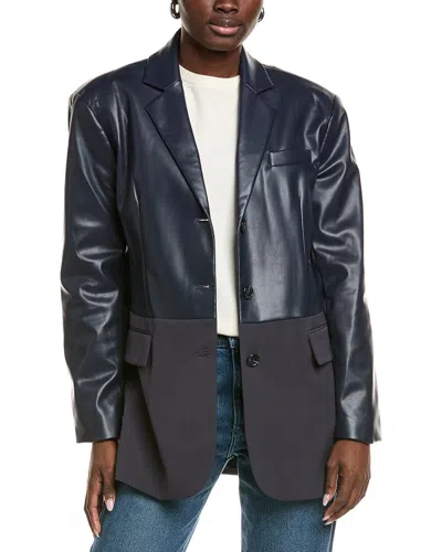 KENNETH COLE KENNETH COLE VEGAN LEATHER BOYFRIEND JACKET
