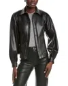Kenneth Cole Vegan Leather Jacket In Black