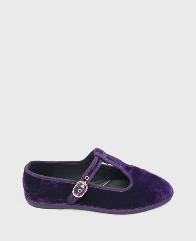 Kenneth Cole Verona Velvet T-strap Mary Jane Flat