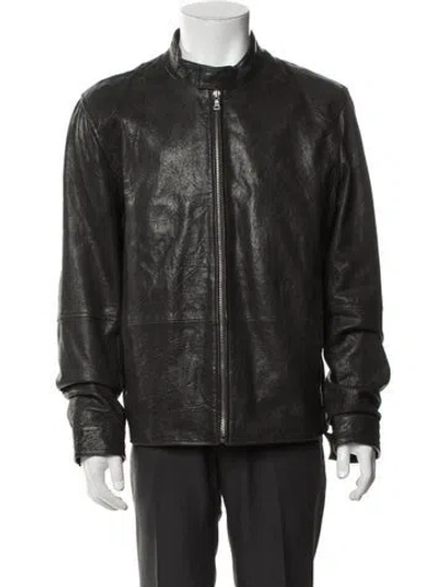Pre-owned Kenneth Cole Vintage Late 1990's - Early 2000's Moto Jacket In Black