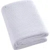 Kenneth Cole Waffle Knit Shower Curtain In White
