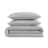 Kenneth Cole Washed Channel Solid Grey Quilt Set In Gray