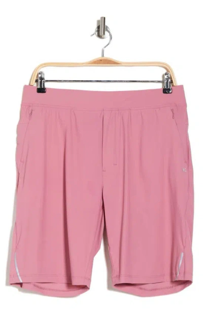 Kenneth Cole Water Repellent Active Stretch Running Shorts In Pink