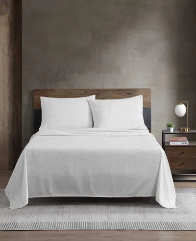 Kenneth Cole Wavy Checker Sheet Set In Gray