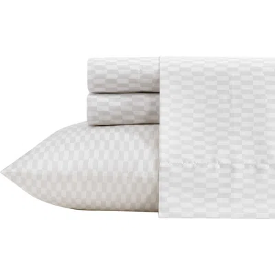 Kenneth Cole Wavy Checker Sheet Set In Gray