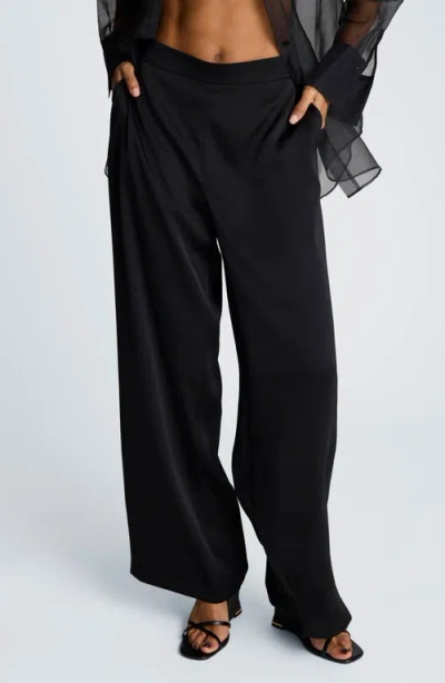 Kenneth Cole Wide Leg Pants In Black