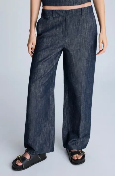 Kenneth Cole Wide Leg Pants In Blue